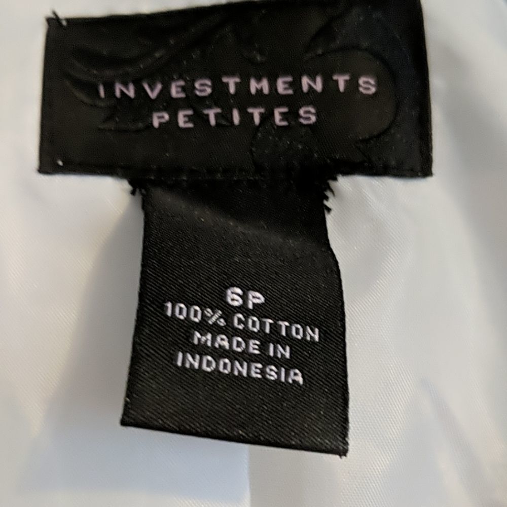 Investments Petites black white jacket blazer - Picture 4 of 5